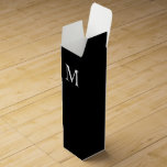 Personalized Monogram and Name Wine Box<br><div class="desc">Personalized Monogram and Name Design
features personalized monogram and name in classic serif font style.

Perfect for wedding,  holiday,  family reunion and for any special occasions.</div>