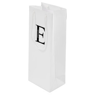 Personalized Monogram and Name Wine Gift Bag
