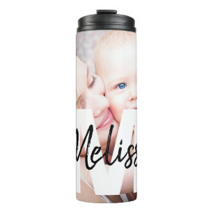 Personalized Monogram and photo Thermal Tumbler