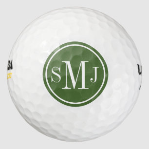 Personalized Monogram and Treetop Frame Golf Balls
