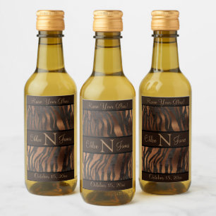 Personalized Monogram Animal Print Bottle Label