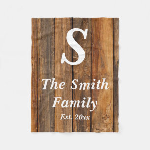 Personalized Monogram Anniversary Party Gift Fleece Blanket