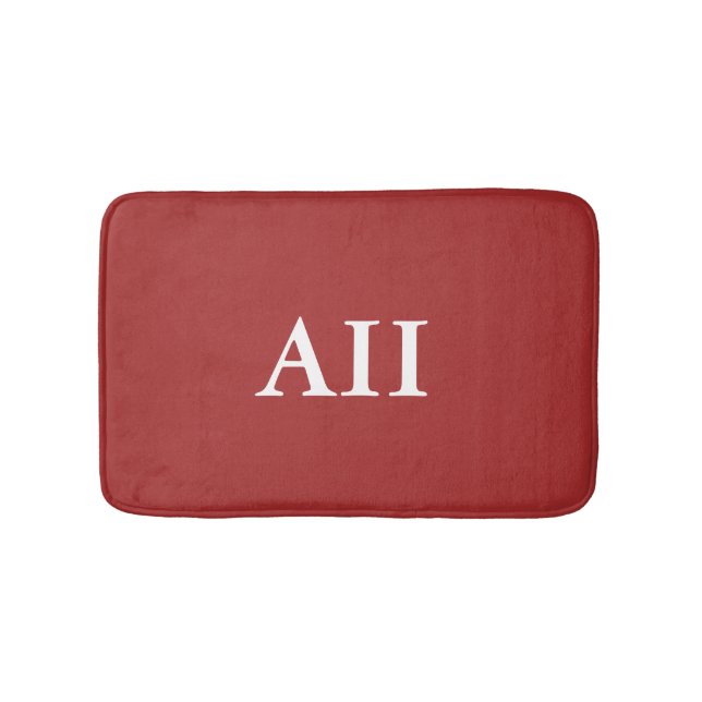 Personalized Monogram Auburn Bath Mat (Front)