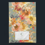 Personalized Monogram Autumn Fall Floral Earthy Kitchen Towel<br><div class="desc">Bring the warm beauty of fall into your home with this elegant autumn floral kitchen towel. Designed with hand-painted watercolor flowers in rich earthy tones, this towel adds a sophisticated and cozy touch to any kitchen. The monogram detail offers a classic personalized look, making it perfect for home décor, seasonal...</div>