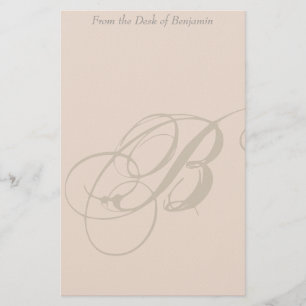 Personalized Monogram B Stationery