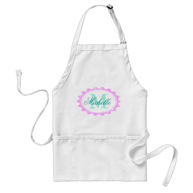 Personalized monogram baking apron for women (Front)