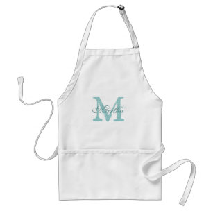 Personalized monogram baking apron for women