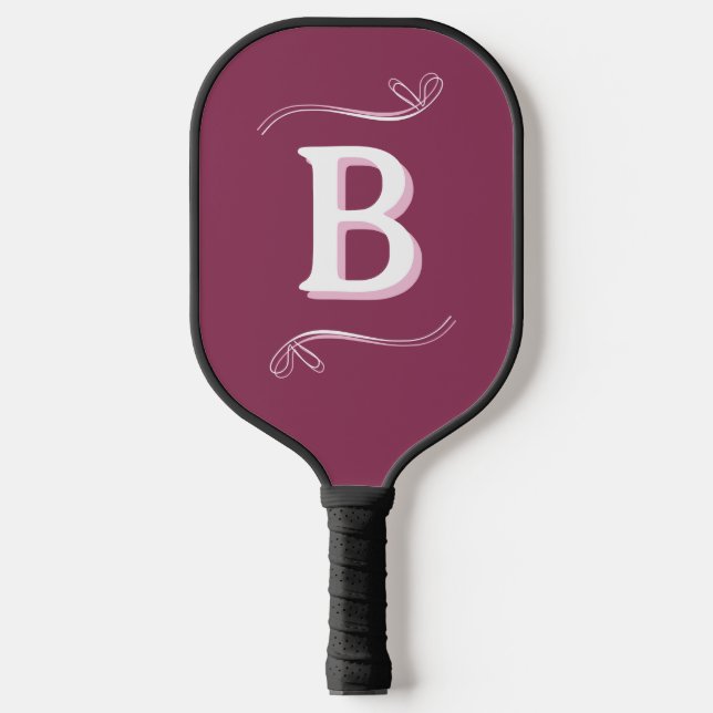 Personalized Monogram Berry Pickleball Paddle (Front)