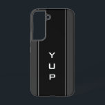 Personalized monogram black stripe samsung galaxy case<br><div class="desc">Personalized monogram black stripe Samsung Galaxy S22 Case. Elegant sleek design for personalized monogram initials. Masculine / manly Birthday or Christmas gift idea for dad, father, uncle, brother, husband, grandpa etc. Monogrammed name letters. Modern typography. Stripe design.</div>