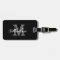 Personalized monogram black travel luggage tag