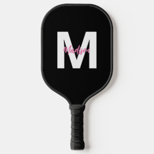 Personalized Monogram Black Women's Pickleball Paddle