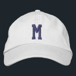 Personalized Monogram Bold Initial Embroidered Hat<br><div class="desc">Personalized Monogram Bold Initial embroidered cap/hats from Ricaso  - Easy change the monogram to your own - Monogrammed accessories.</div>