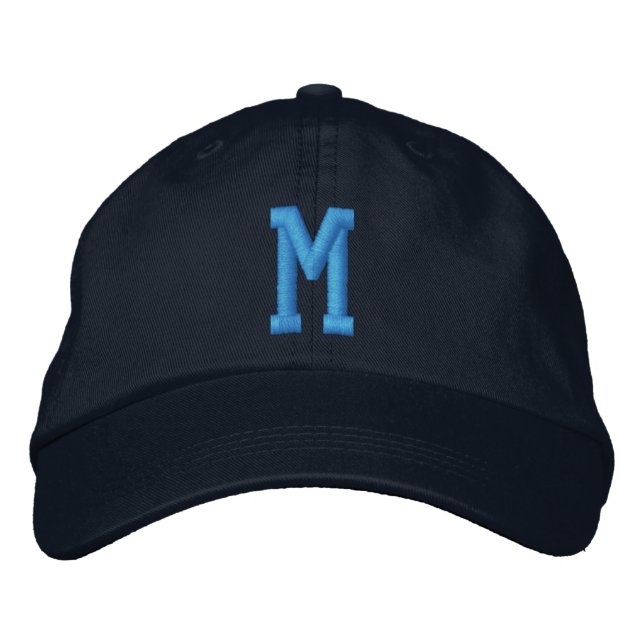 Personalized Monogram Bold Initial Embroidered Hat (Front)
