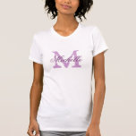 Personalized monogram bridesmaid shirt | lavender<br><div class="desc">Personalized monogram bridesmaid t shirts | lilac / lavender purple and white. Monogrammed tees with custom name in elegant script text. Personalize for bridesmaids,  flower girl,  maid of honour,  matron of honour,  mother of the bride etc. Cute idea for wedding party,  bridal shower and bachelorette party.</div>