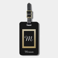 Personalized Monogram Business Gold Black