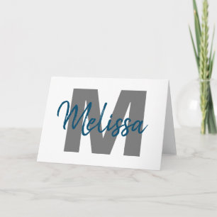 Personalized Monogram Card