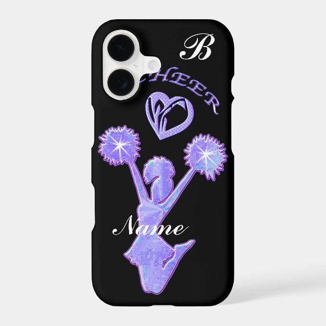 Personalized, Monogram Cheerleader iPhone Cases (Back)