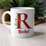 Personalized Monogram Christmas Hot Chocolate Coffee Mug<br><div class="desc">This personalized Christmas monogram and name design is perfect for both kids and adults alike. This can be printed with any name and letter. Easy to edit and have printed! These make a perfect Christmas gift, stocking stuffer, holiday gift swap or use as a gift bag! Everyone will love using...</div>