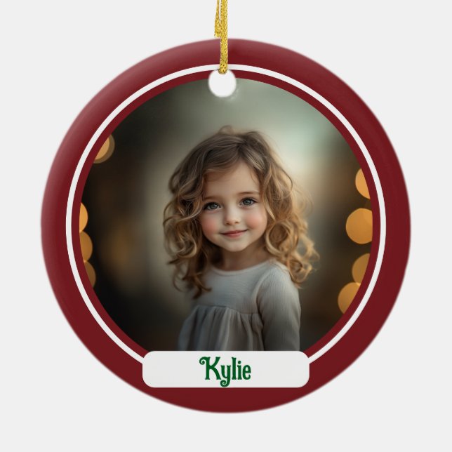  Personalized Monogram Christmas Ornament (Back)