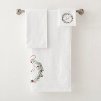 Personalized Monogram Christmas Towel set