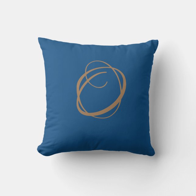 Personalized Monogram Classic Blue 2020 Throw Pillow (Front)
