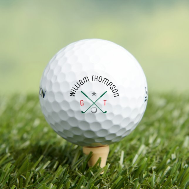 Personalized Monogram Classic Golf Balls (Insitu Tee)