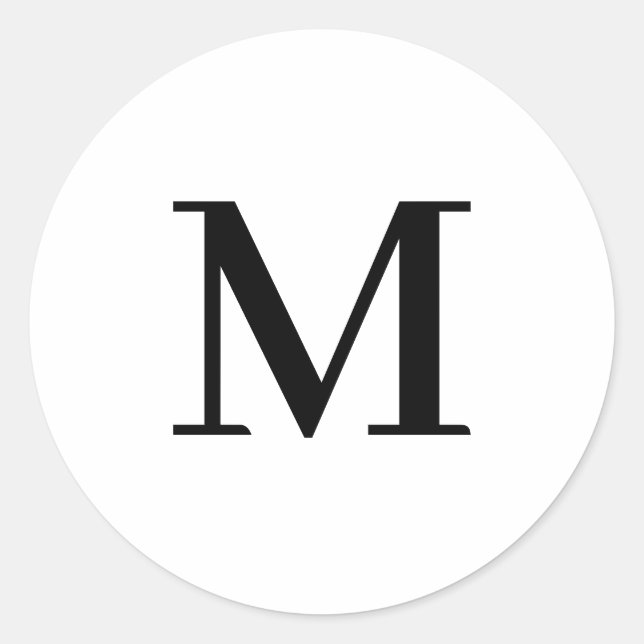 Personalized Monogram  Classic Round Sticker (Front)