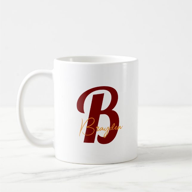 Personalized Monogram  Coffee Mug (Left)