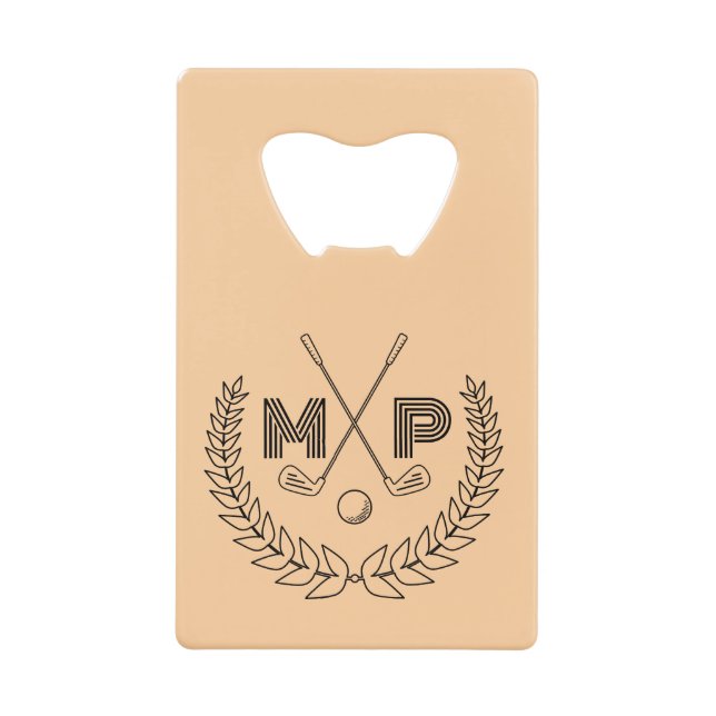 Personalized Monogram Credit Card Bottle Opener (Front)