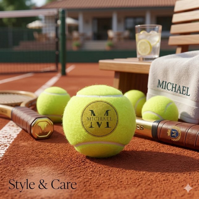 Personalized Monogram Custom Initial Design Tennis Balls (Personalized Monogram Custom Initial Design Tennis Balls)
