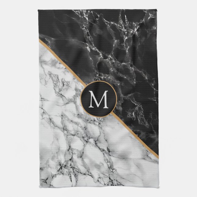 Personalized Monogram Custom Letter Kitchen Towel (Vertical)