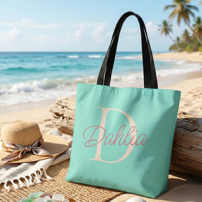 Personalized Monogram Custom Name Initial Travel  Tote Bag (Creator Uploaded)