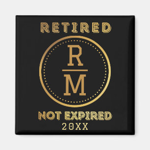 Personalized Monogram Date Retirement Favour Guest Magnet