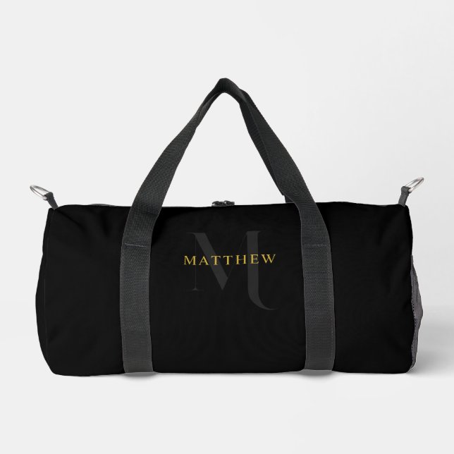 Personalized Monogram Duffle Bag With Custom Name (Front)