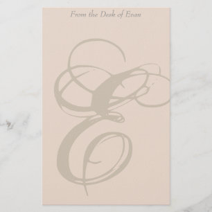Personalized Monogram E Stationery