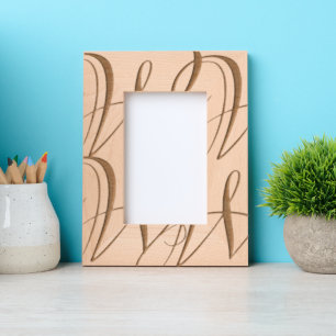 Personalized Monogram Elegant Art Etched Frames