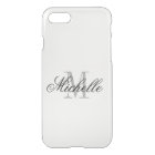 Personalized monogram elegant clear iPhone 7 case