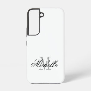 Personalized monogram elegant script typography samsung galaxy case