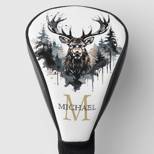 Personalized Monogram Elk Forest Golf Head Cover