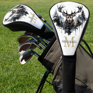 Personalized Monogram Elk Forest Golf Head Cover