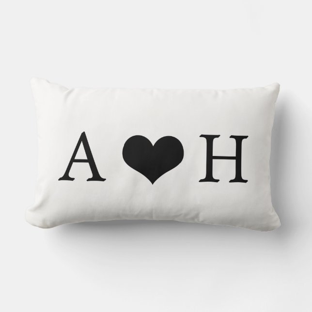 Personalized Monogram Engagement Home Decor Pillow (Front)