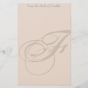 Personalized Monogram F Stationery