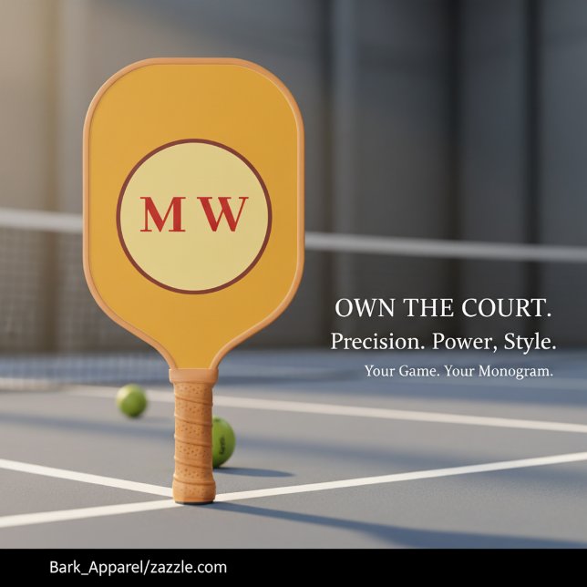 Personalized Monogram Fall colours scheme  Pickleball Paddle (Creator Uploaded)