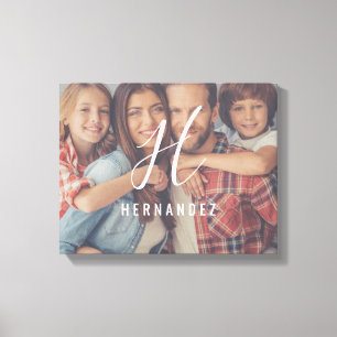 Personalized Monogram Family Photo Canvas