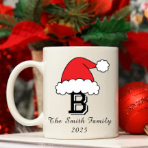 Personalized Monogram Family Santa Hat Christmas