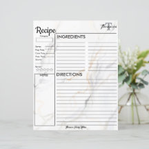 Personalized Monogram From the Kitchen of.. Recipe