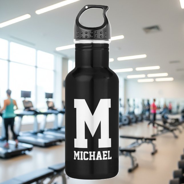 Personalized monogram gift sports water bottle (Monogrammed water bottle)