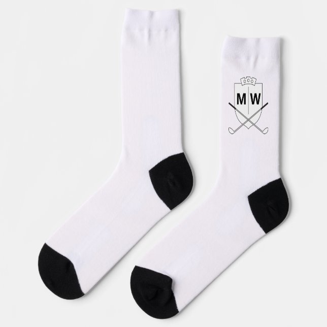Personalized Monogram Gifts for Golfers Socks (Left)