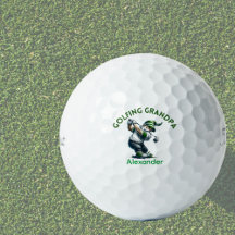 Personalized Monogram Gnome Golfing Grandpa 