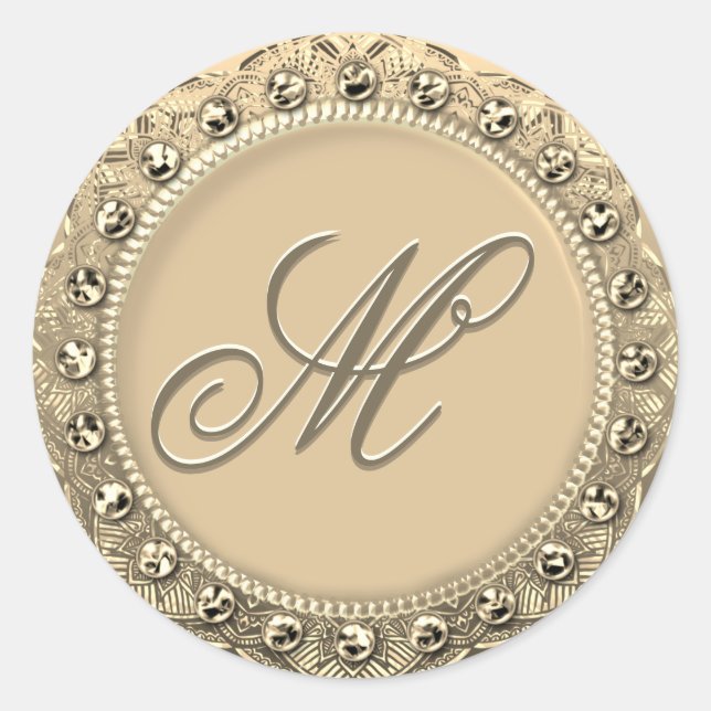 Personalized Monogram Gold Seal (Front)